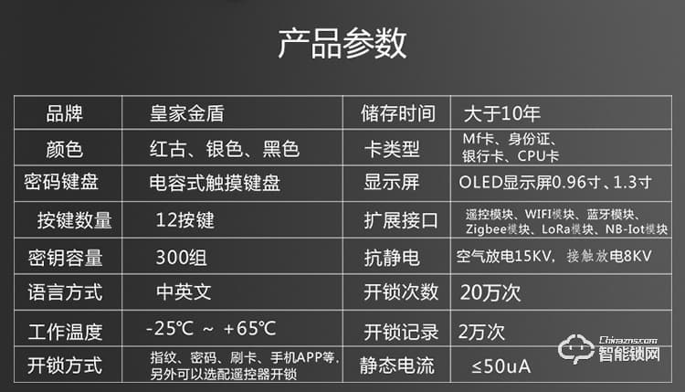 皇家金盾智能鎖 S600免開孔辦公室玻璃門鎖