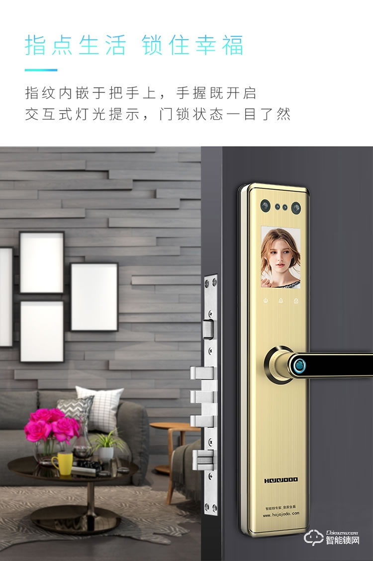 皇家金盾智能鎖 R50(凱旋一號(hào))人臉識(shí)別家用智能門電子鎖