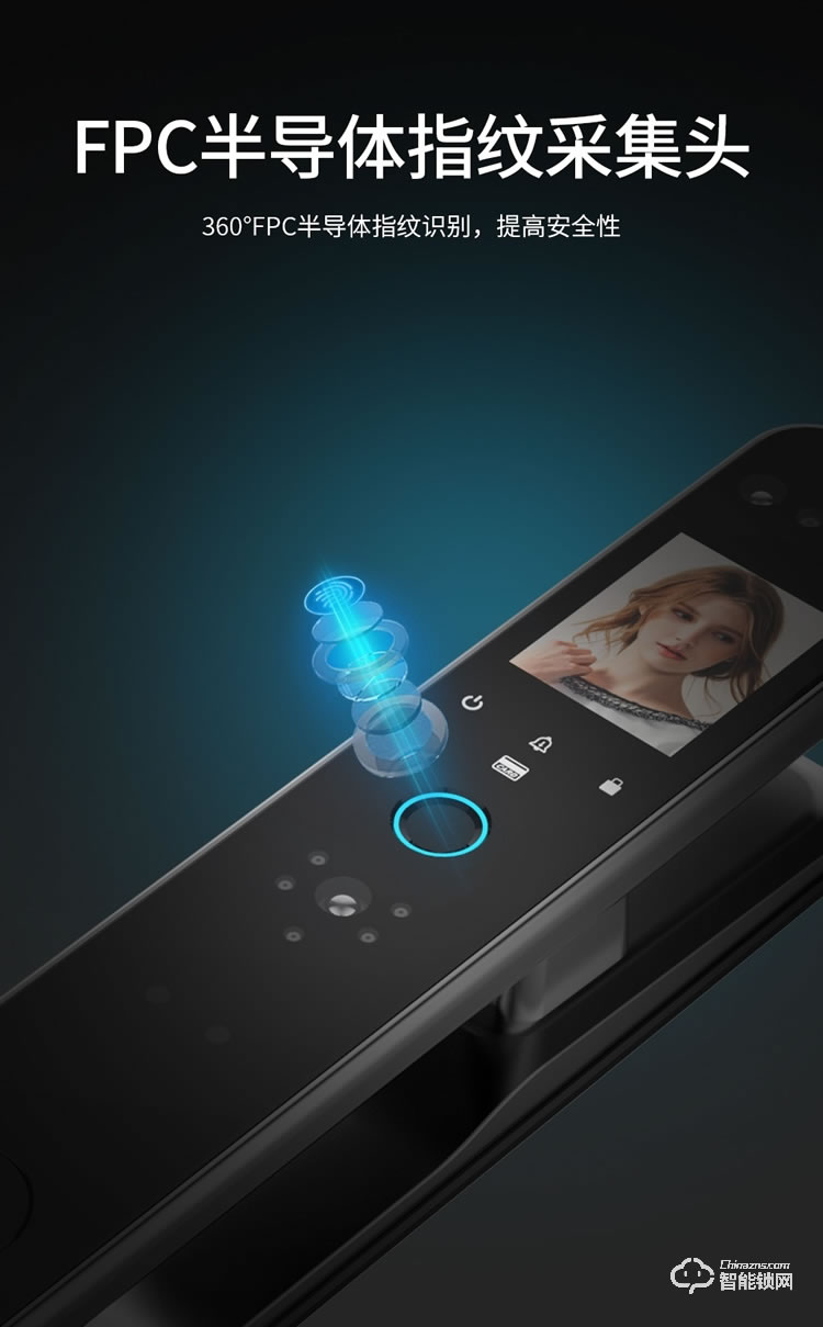 皇家金盾智能鎖 S500全自動貓眼指紋密碼鎖