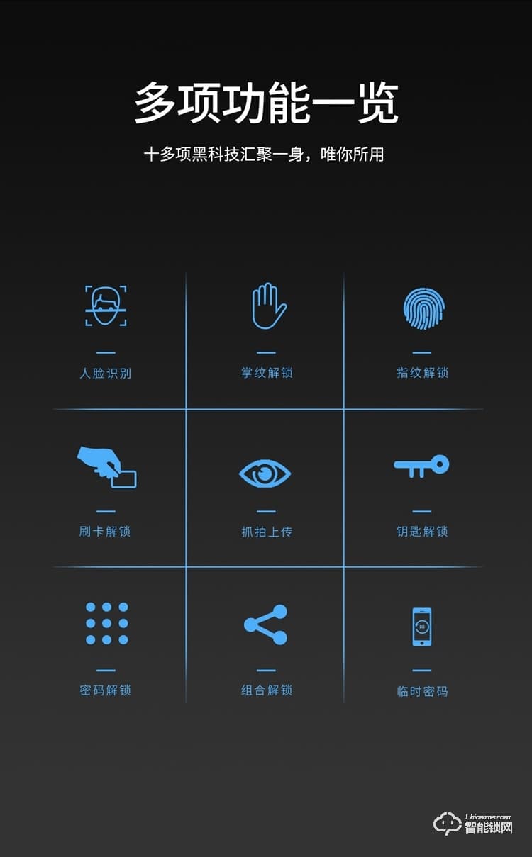 皇家金盾智能鎖 S500全自動貓眼指紋密碼鎖