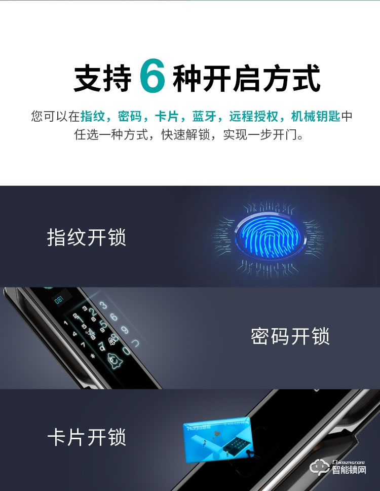 慧嘉智能鎖 HJ-M8全自動遠程控制電子感應門鎖