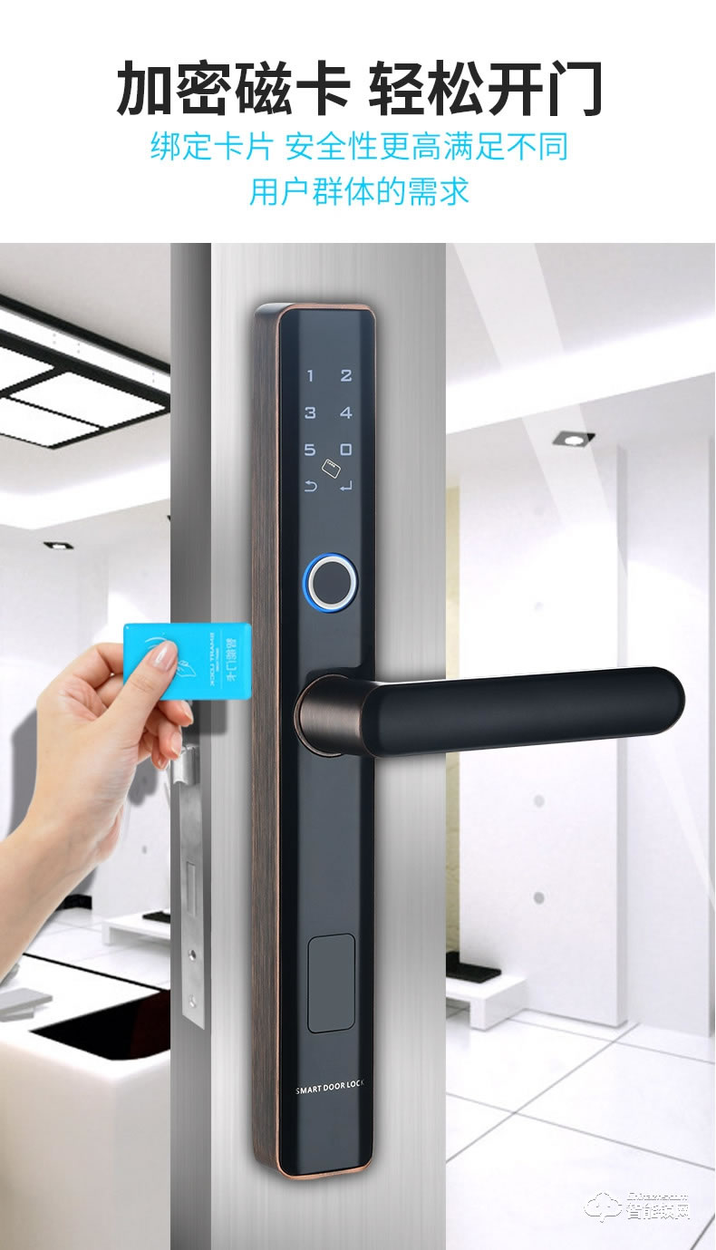 核奕智能鎖 L001斷橋鋁鎖肯德基門(mén)鎖