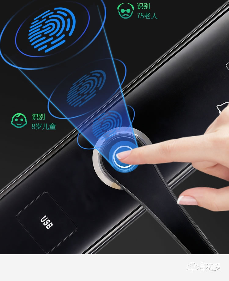 科羅威智能鎖 KLV-P02全自動直板密碼指紋鎖