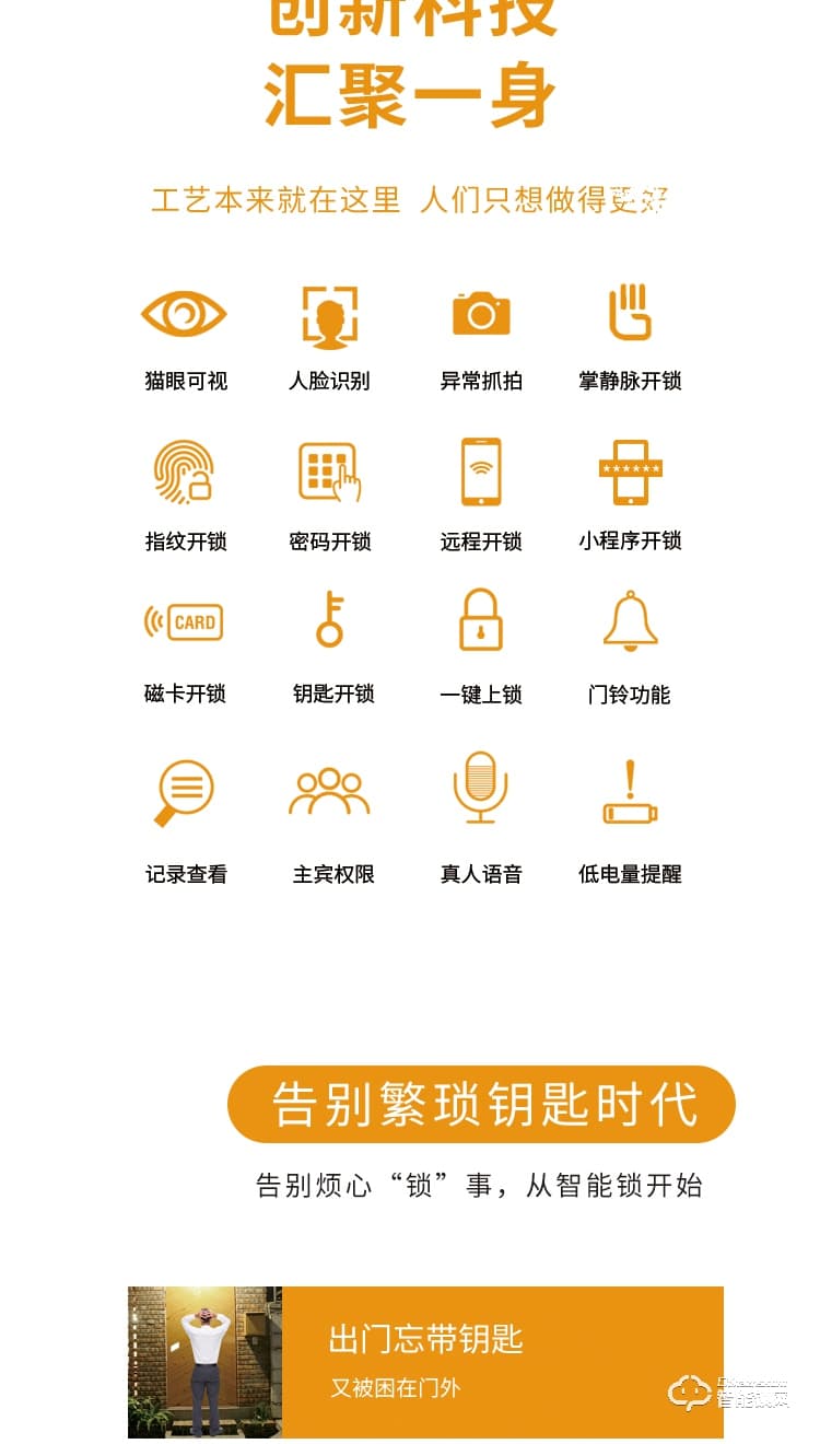 科桔智能鎖 R1全自動可視貓眼指紋密碼鎖