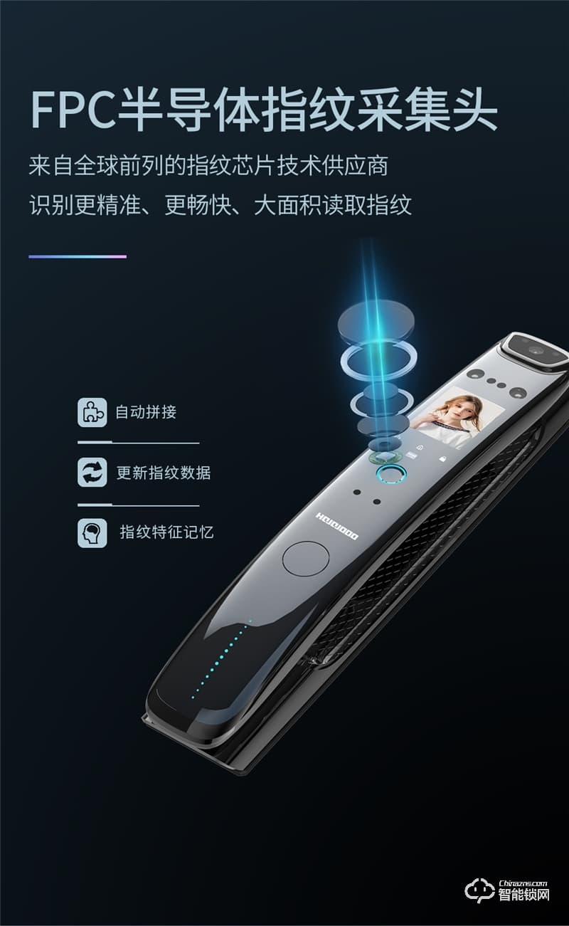 皇家金盾人臉鎖 F60M全自動人臉識別可視貓眼鎖