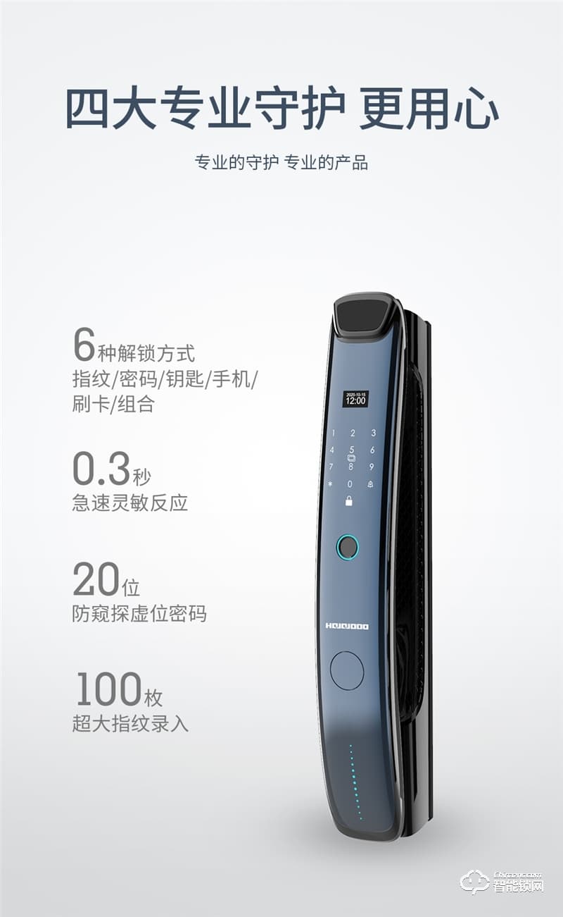 皇家金盾人臉鎖 F6全自動智能指紋鎖密碼鎖