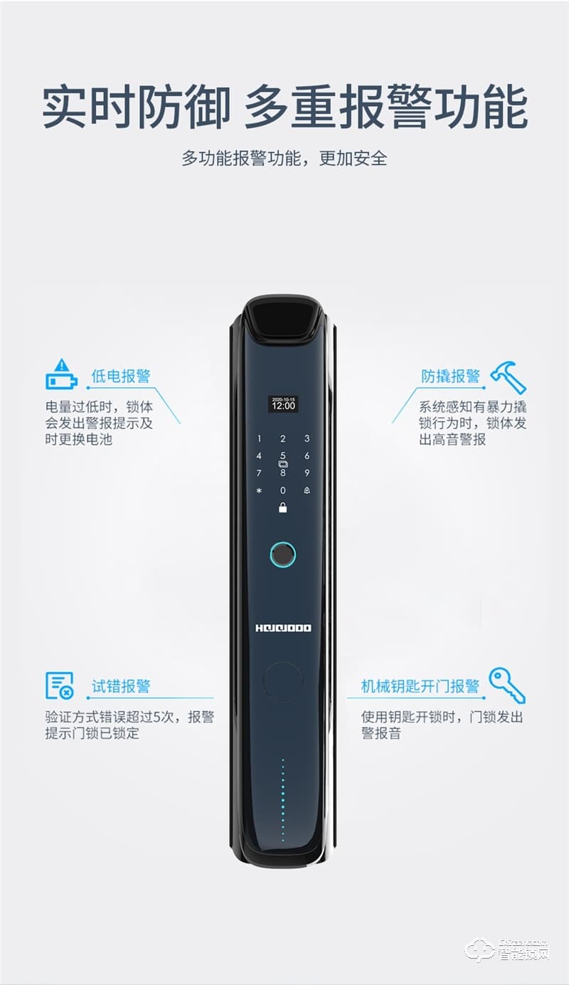 皇家金盾人臉鎖 F6全自動智能指紋鎖密碼鎖