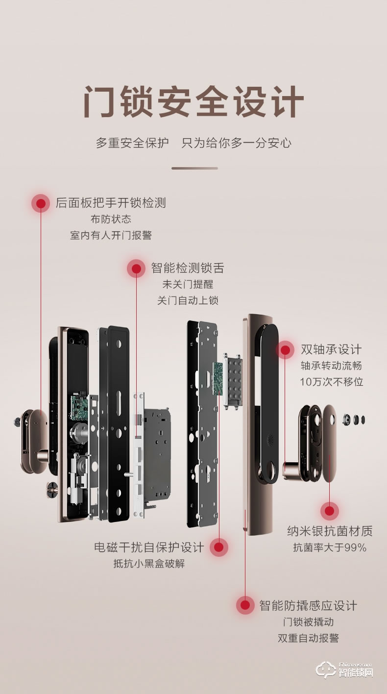 TCL智能鎖 K6C全自動防盜門鎖推拉式密碼鎖
