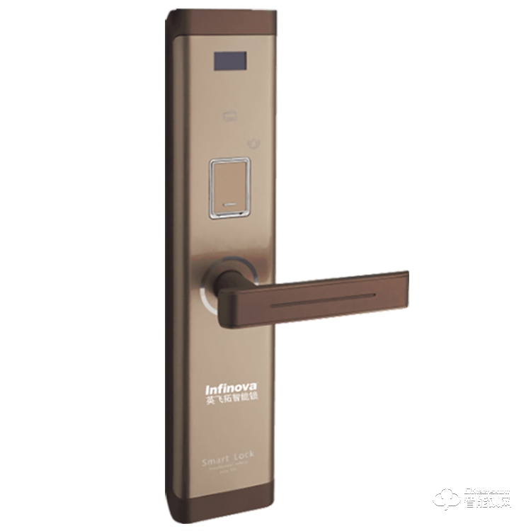 英飛拓智能鎖 A3曲面屏刷卡指紋智能鎖