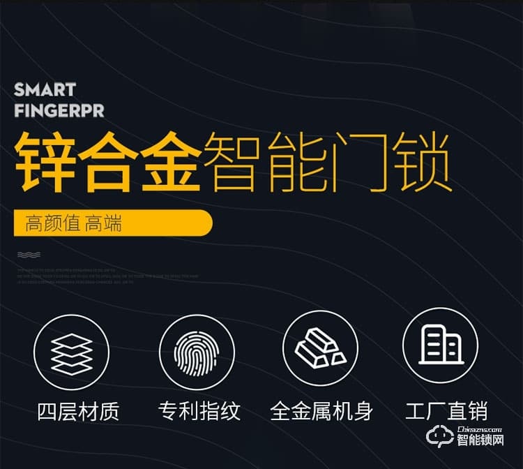 藍君智能鎖 防盜門推拉式智能密碼鎖