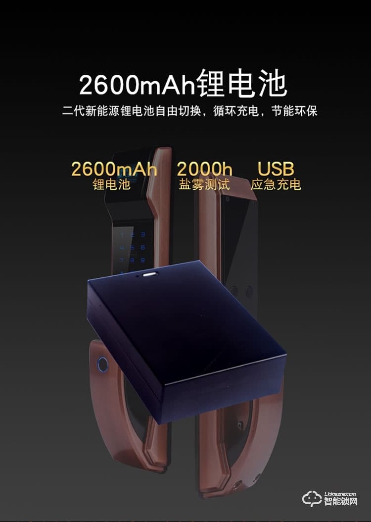 藍君智能鎖 防盜門推拉式智能密碼鎖