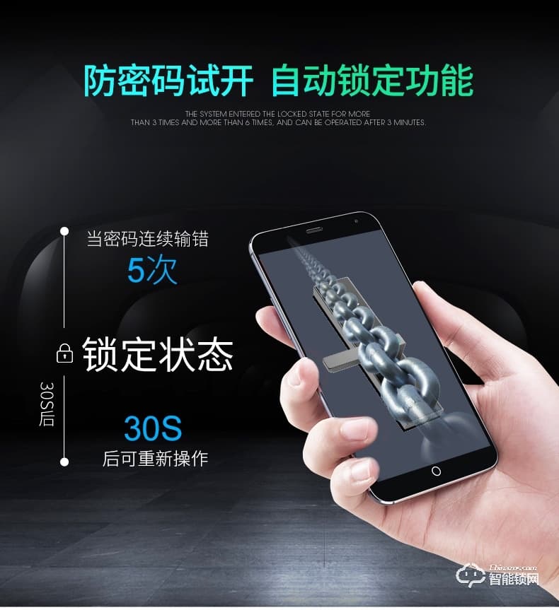 碩瑪智能鎖 S08家用防盜門感應磁卡鎖