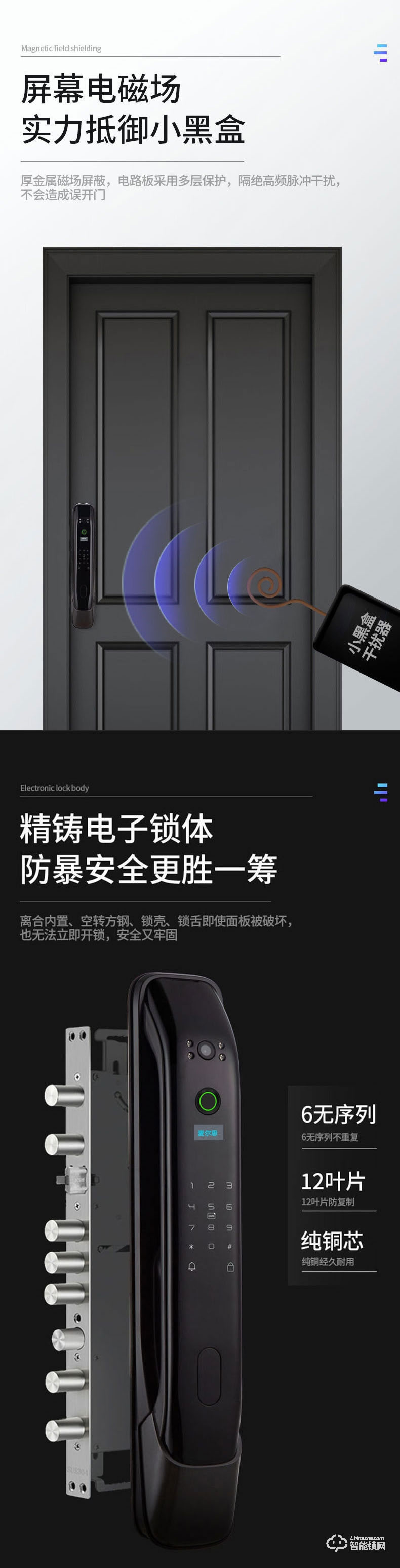 麥爾思智能鎖 R3全自動(dòng)家用智能門(mén)鎖