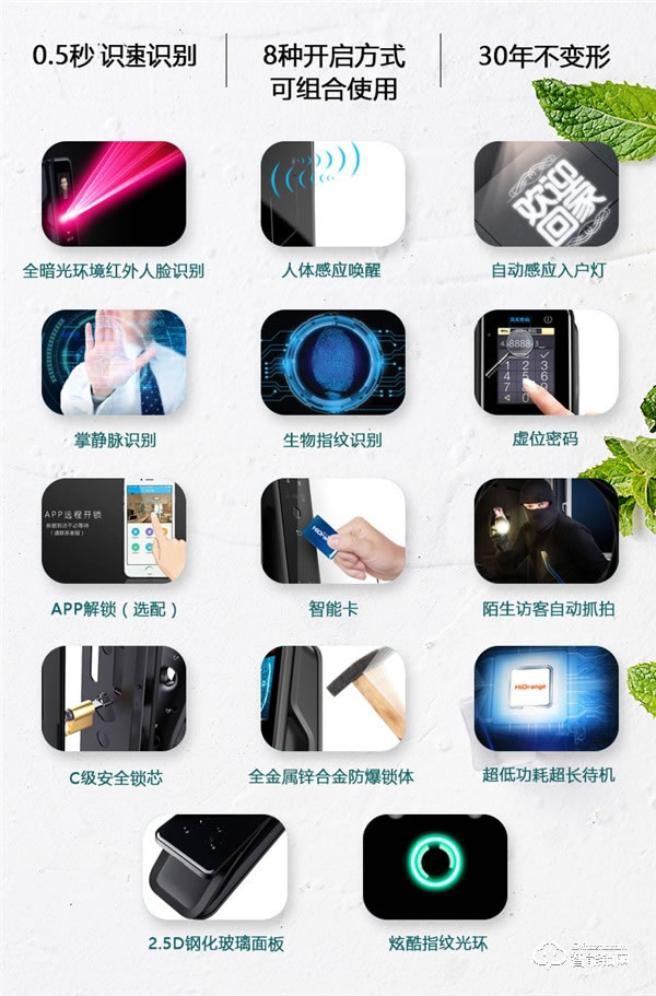 凌振智能鎖 家用全自動(dòng)人臉識(shí)別智能鎖