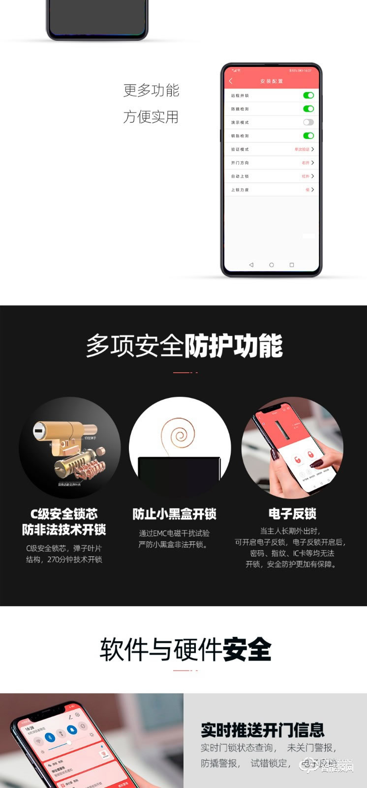 保仕盾智能鎖 Q1W家用防盜門全自動密碼電子鎖