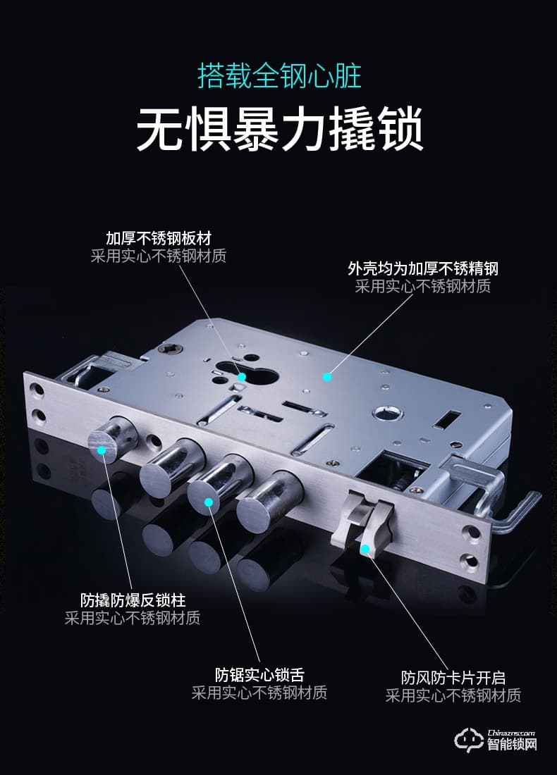 大鵝智能鎖 家用防盜門(mén)指紋鎖智能鎖