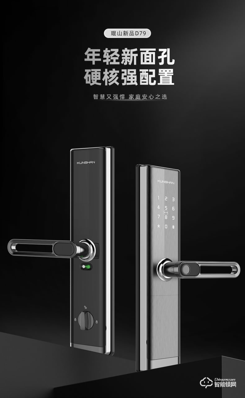 琨山通用智能鎖 D79家用防盜門智能鎖大門電子鎖