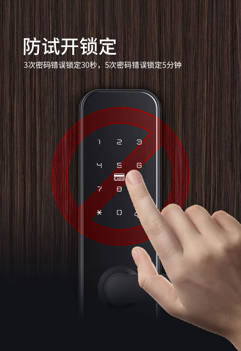 果加智能鎖F0T 公寓民宿密碼鎖 APP遠程下發(fā)密碼 刷卡開鎖