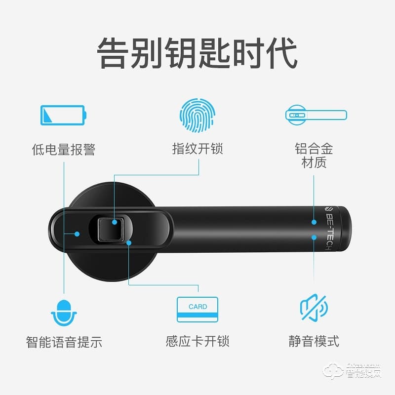 必達智能鎖R6 時尚簡約 即握即開