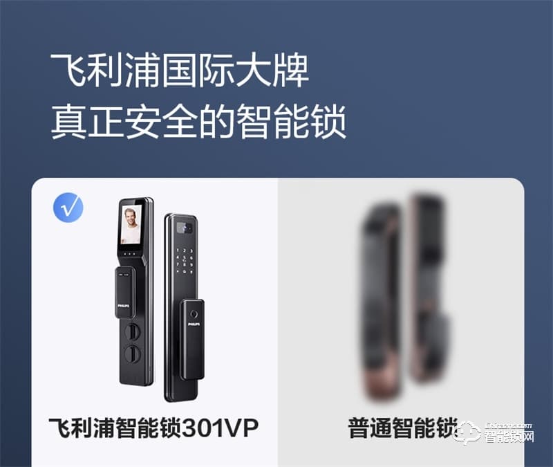 飛利浦708vp指紋鎖 可視貓眼入戶防盜門家用電子智能鎖