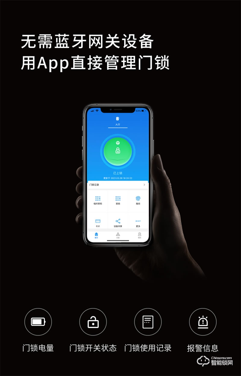 凱迪仕智能鎖F300 指紋鎖家用防盜門密碼鎖