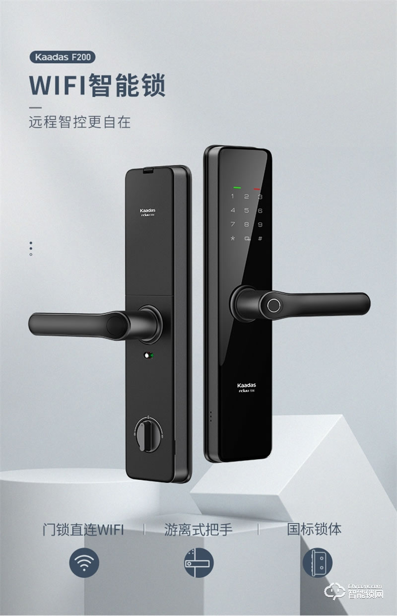凱迪仕智能鎖F200 密碼指紋鎖家用防盜門鎖