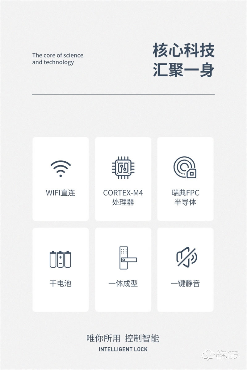 凱迪仕智能鎖F200 密碼指紋鎖家用防盜門鎖
