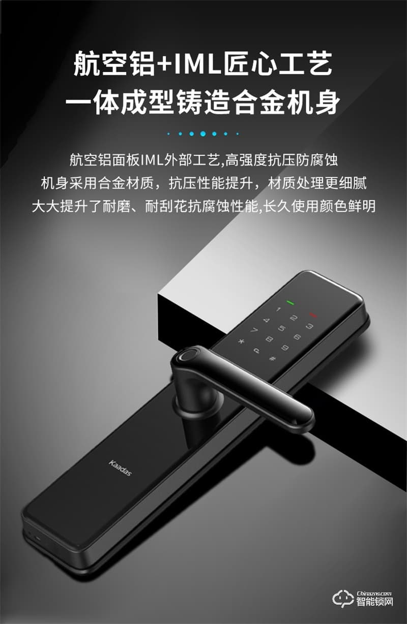 凱迪仕智能鎖F200 密碼指紋鎖家用防盜門鎖