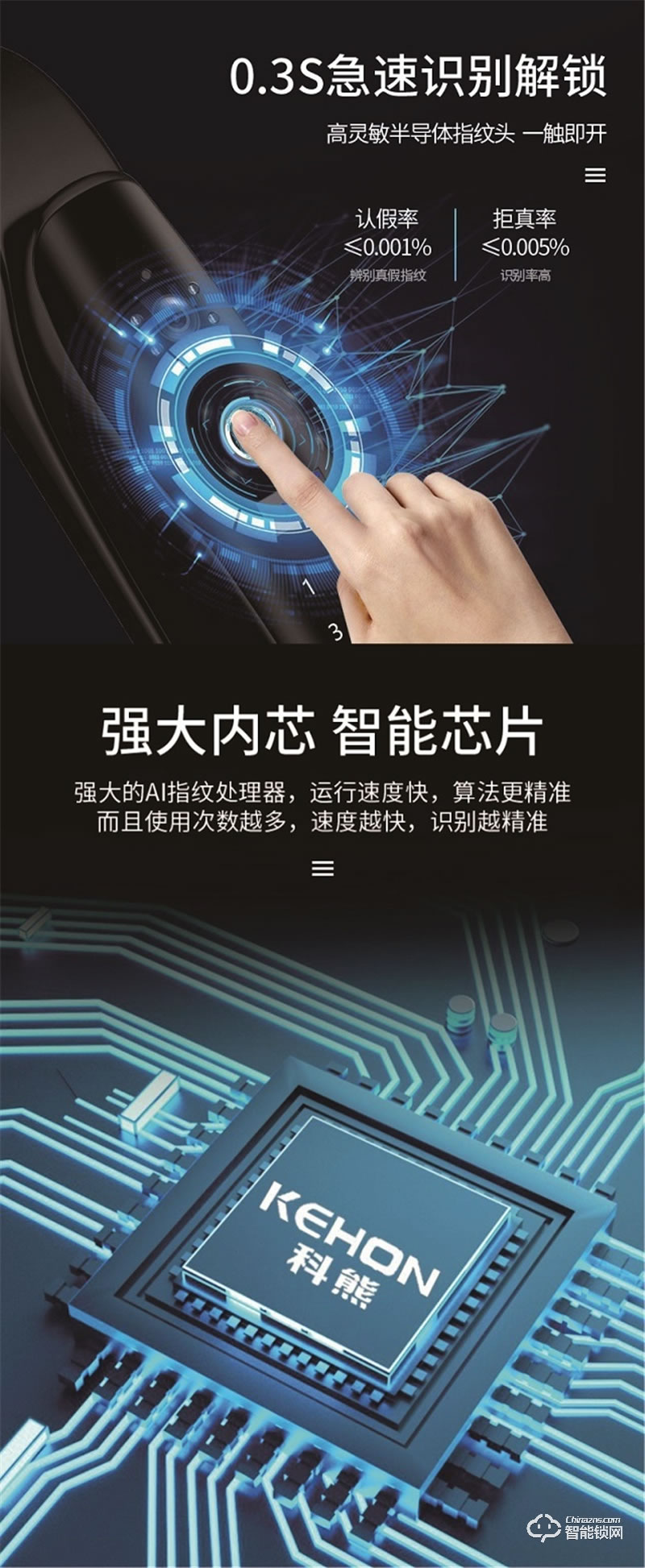 科熊V7智能鎖 電子貓眼抓拍密碼鎖