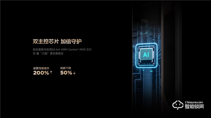 TCL全自動大屏貓眼鎖T9 密碼鎖電子鎖C級鎖芯遠程開鎖