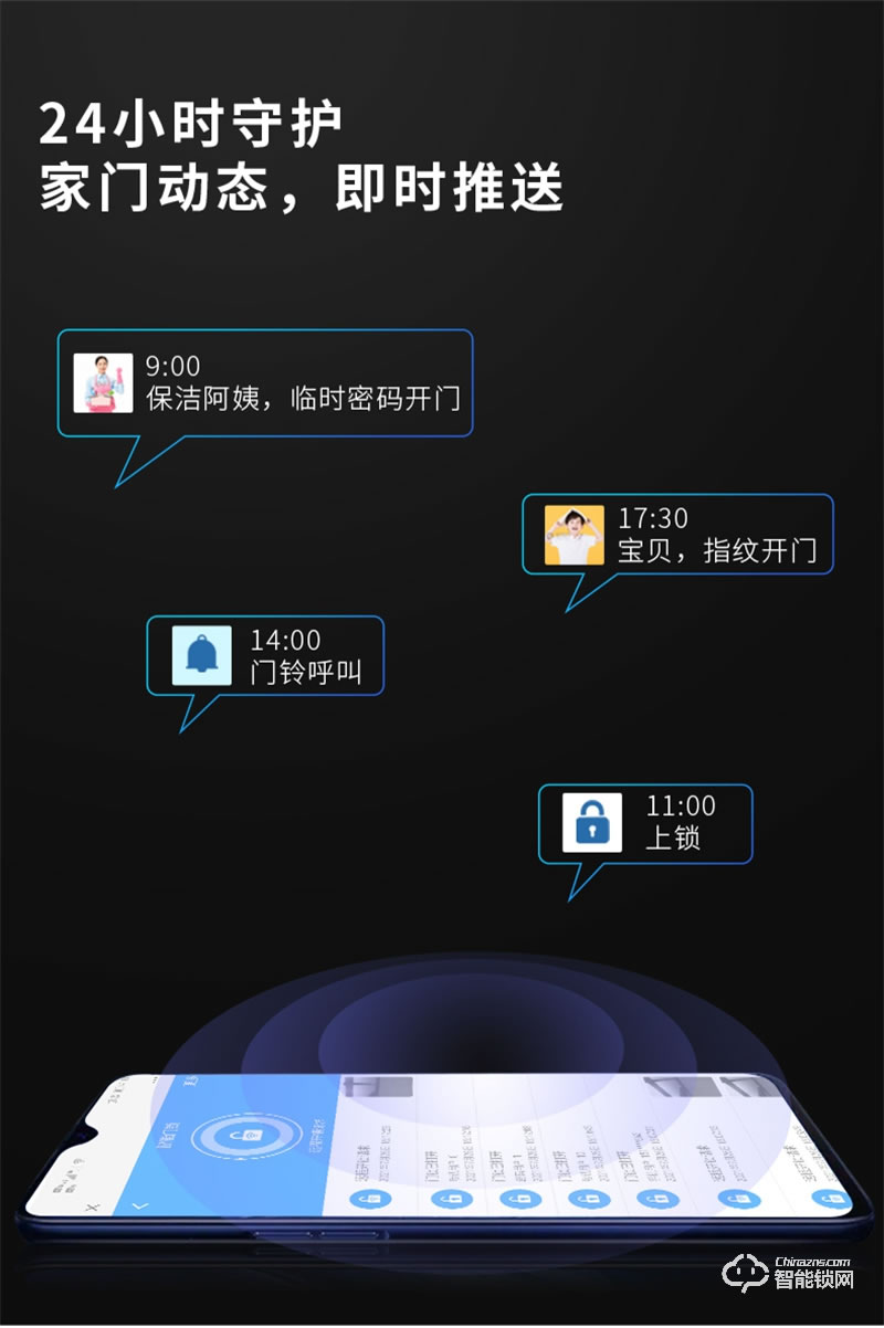 因碩智能鎖C05K 家用防盜門(mén)密碼鎖