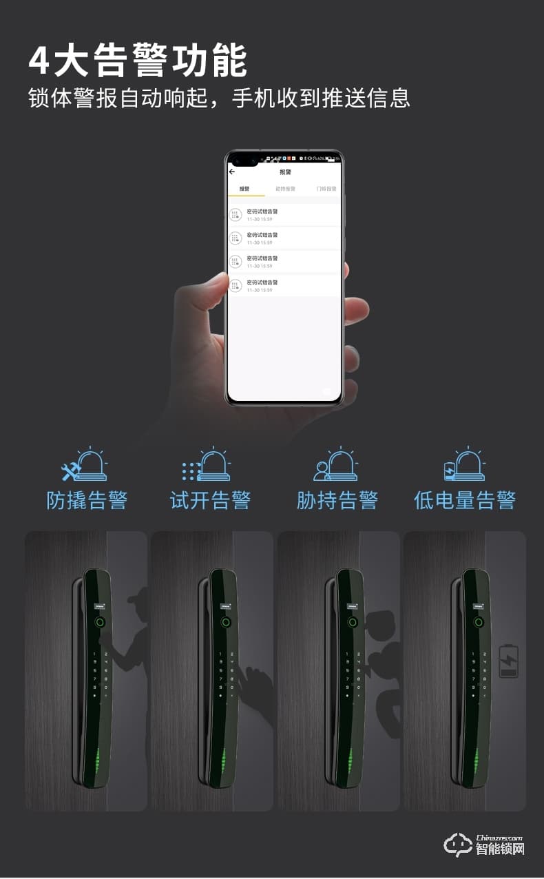 因碩智能鎖SCO1 家用防盜門密碼鎖