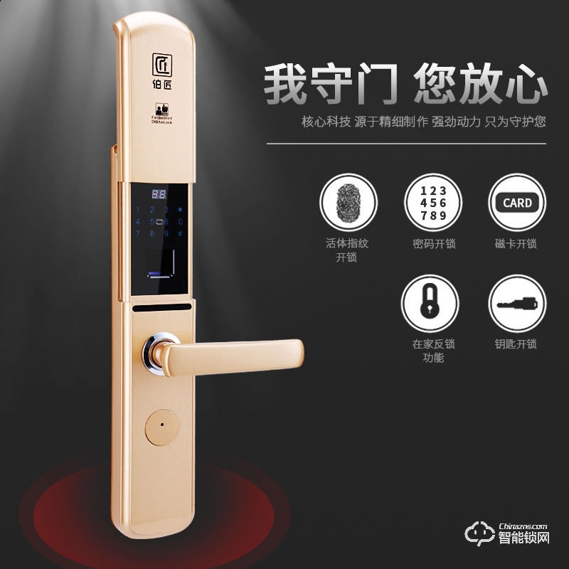 伯匠BJ-102智能鎖  全自動(dòng)智能鎖家用鎖