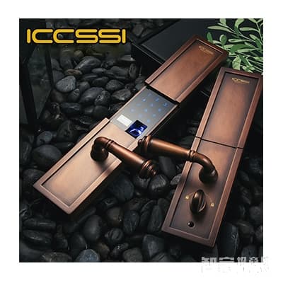 艾棲指紋鎖 家用純銅系列 電子智能門(mén)鎖