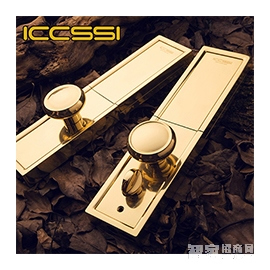 艾棲家用指紋鎖 純銅智能門(mén)鎖 高檔電子鎖