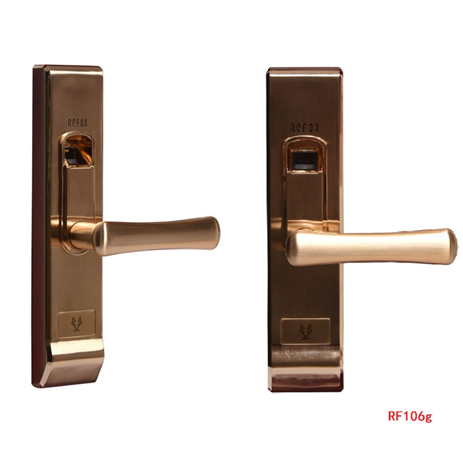 瑞狐智能鎖金色室內門鎖 辦公室智能指紋鎖