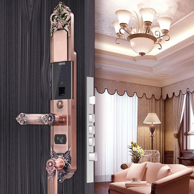 銳米智能鎖 高檔別墅智能鎖 小區公寓指紋密碼鎖