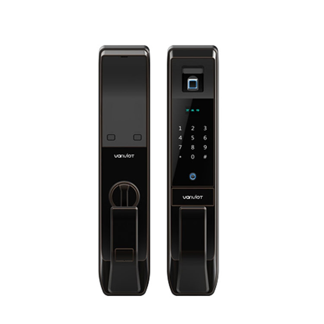 萬維特別墅門指紋鎖 推拉式智能門鎖
