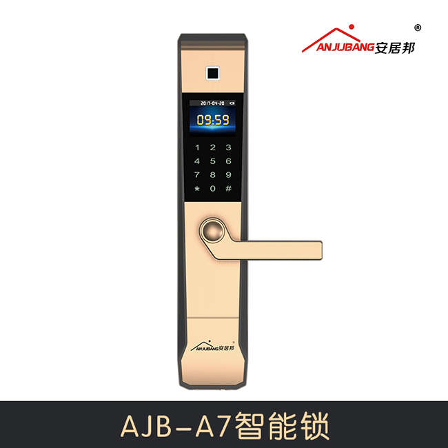 安居邦入戶防盜鎖 指紋密碼鎖AJB-A7