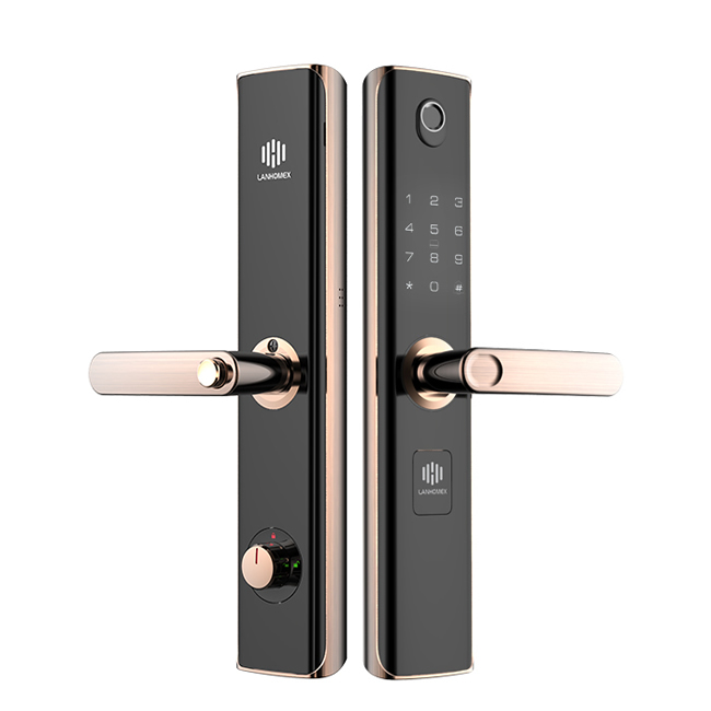 蘭和指紋鎖K08 遠程操控鎖 家用防盜門鎖