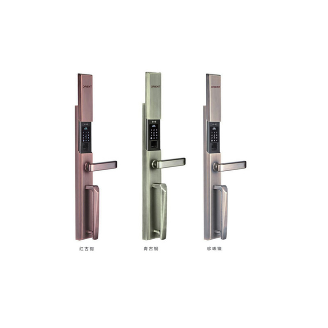 奧聯智能鎖 滑蓋指紋密碼鎖 家用防盜門智能鎖