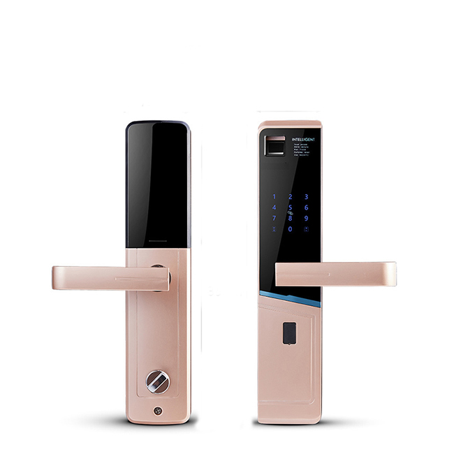 科帝倫智能鎖 半動指紋鎖-H8不銹鋼智能指紋鎖 防盜門密碼鎖