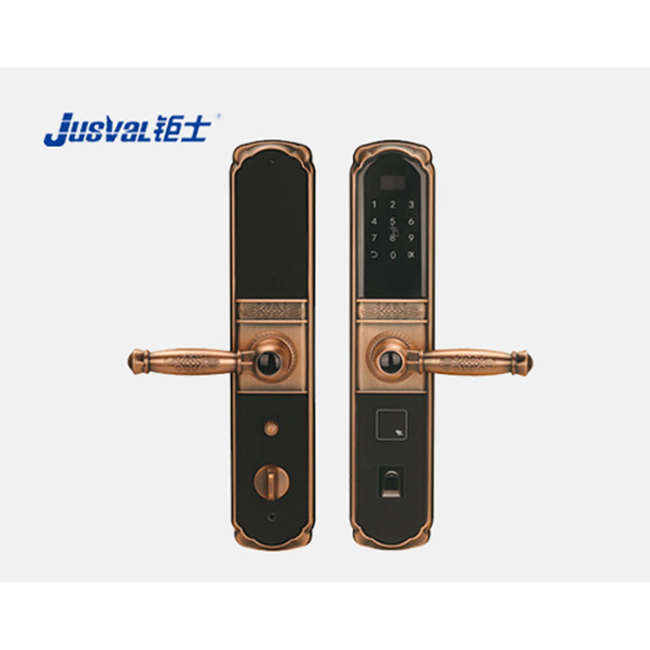 鉅士智能鎖 直板指紋鎖 防盜門電子密碼鎖