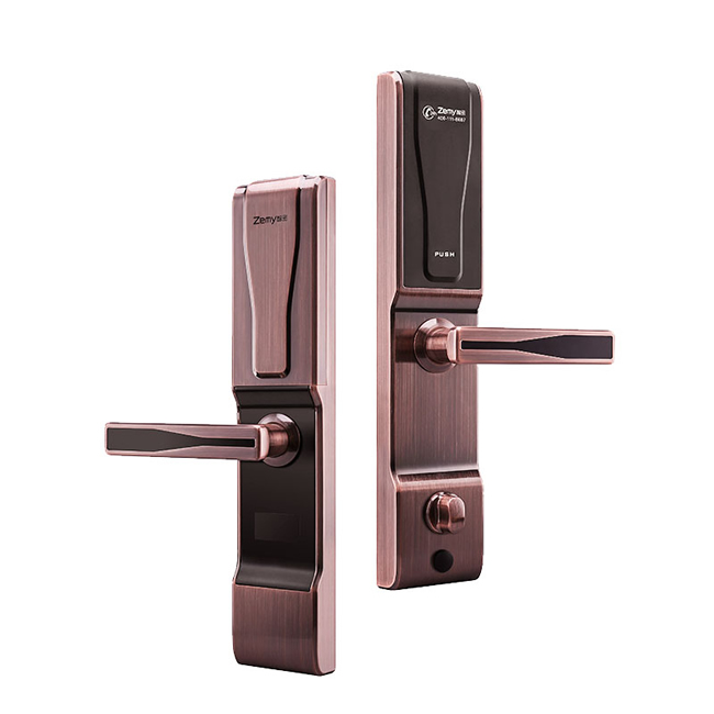 智密智能鎖 紅古銅指紋鎖 家用電子密碼鎖H6