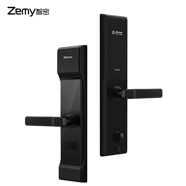 智密智能鎖 經典黑小滑蓋指紋鎖 家用防盜密碼鎖F6