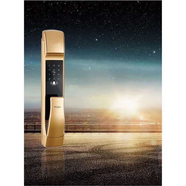 威迪亞智能鎖 w6推拉式小滑蓋指紋密碼鎖