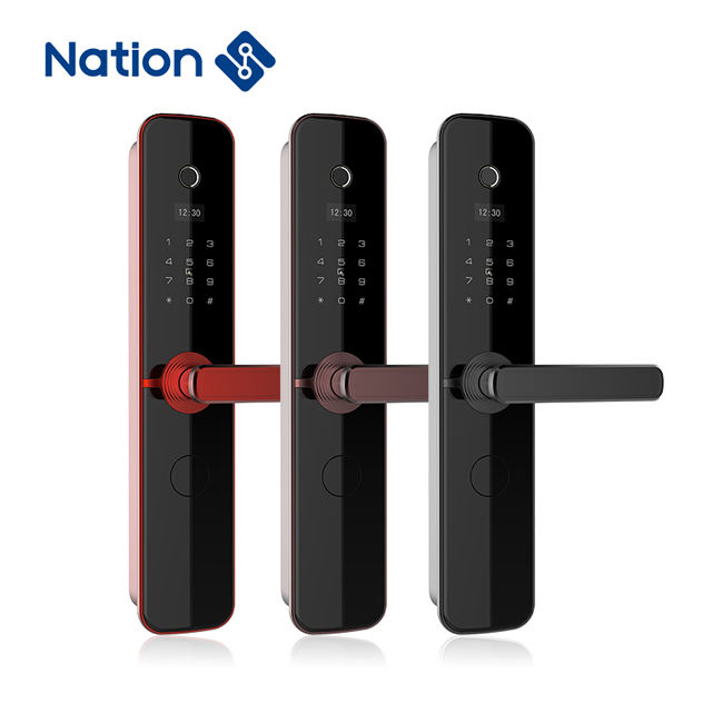 國民安全智能鎖 V3虛位密碼鎖家用指紋鎖