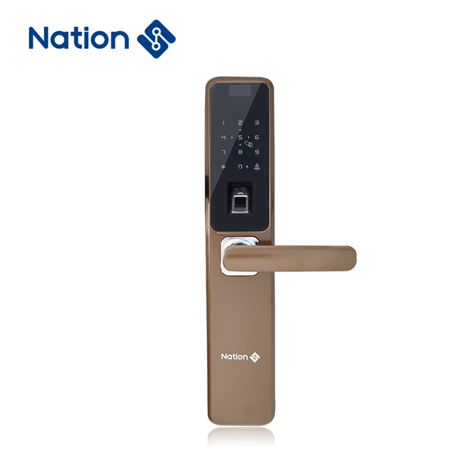 國民安全智能鎖 H1虛位密碼鎖家用指紋鎖