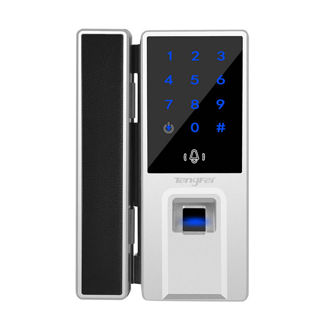 騰飛指紋鎖 智能APP辦公室玻璃門免開孔鎖