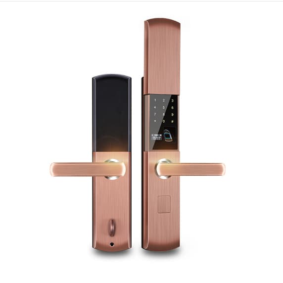 百蒙智能鎖 滑蓋指紋鎖家用防盜門智能門鎖